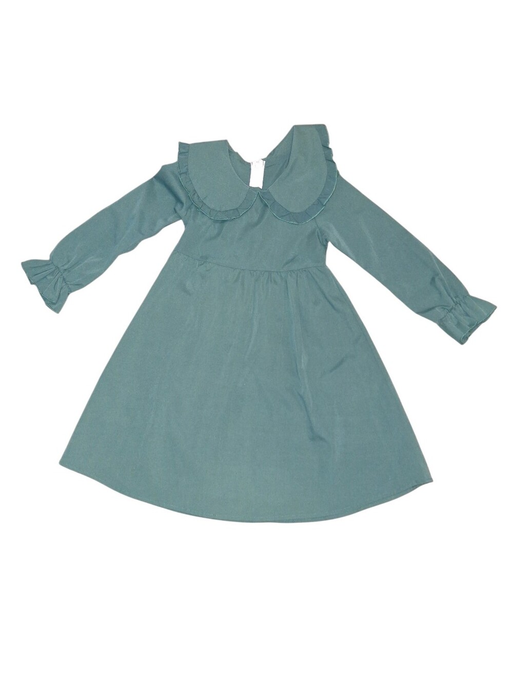 Handmade Girls Forest Green Zip-Back Dress Size 8